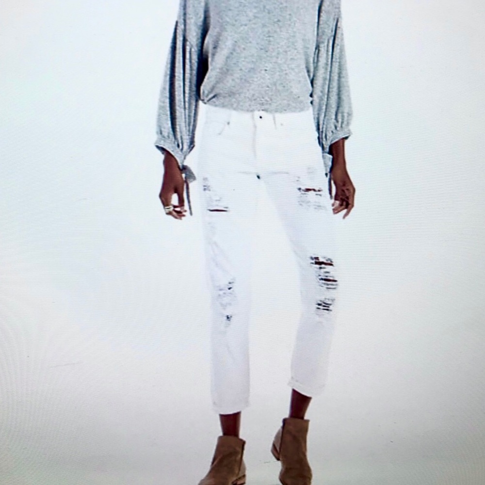 Lucky Brand || Slim Boyfriend Destroyed Pants Jean - Picture 1 of 8